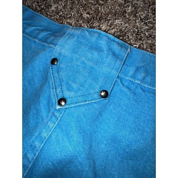 Vintage Ozark Mountain Turquoise Denim Jeans High Waisted Made in USA Size 13 - Picture 12 of 13